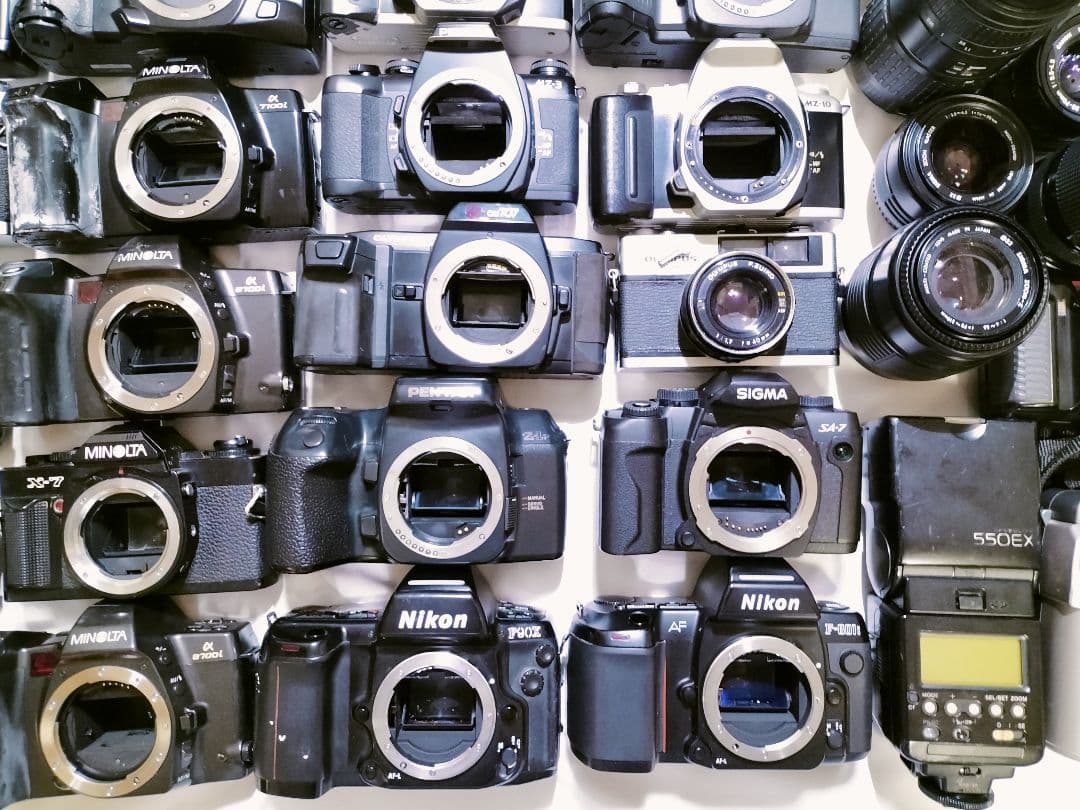 [ジャンク]フィルムカメラ、レンズ他有 まとめ売り 36個 メーカー様々