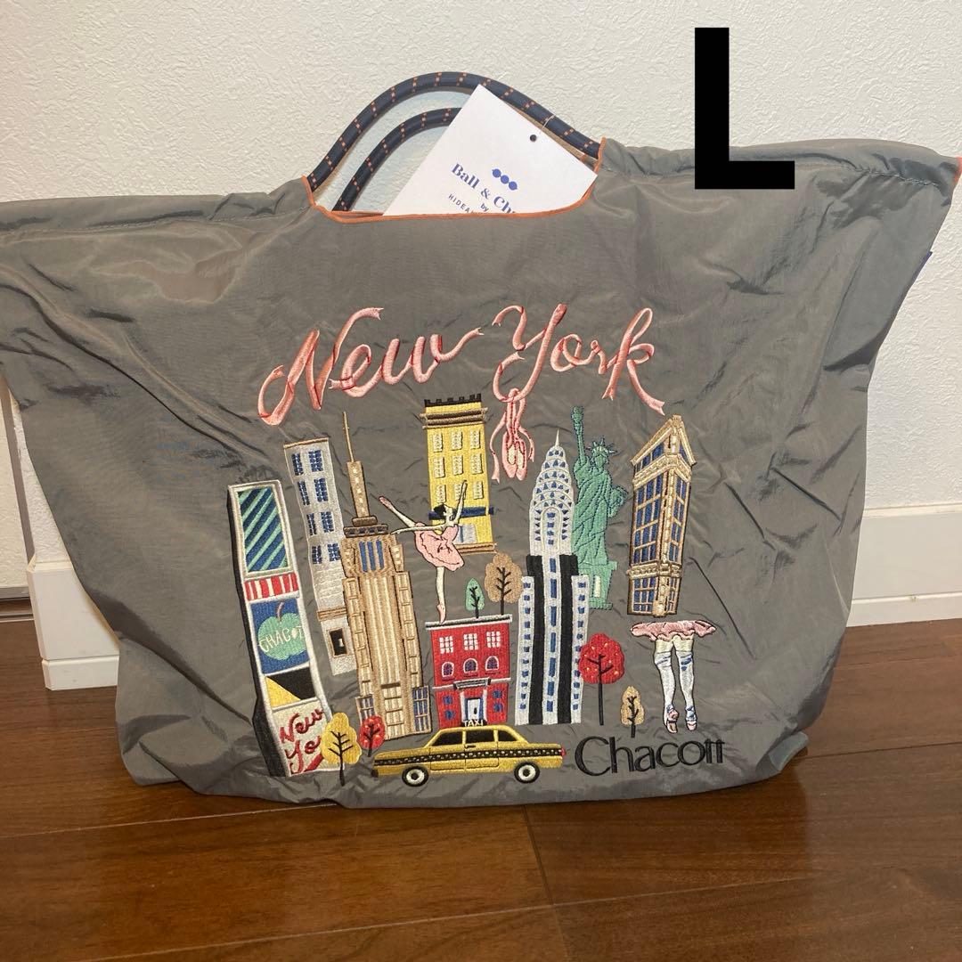【新品　正規品】ボール&チェーンChacott ＮＹ刺繍エコバッグ　Ｌサイズ