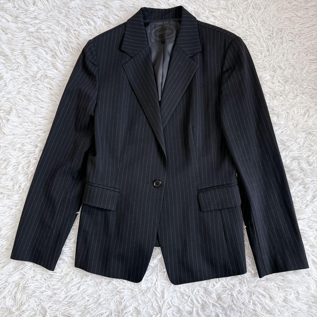 ✨美品✨UNTITLED アンタイトル パンツスーツ ストライプ 大きいサイズ