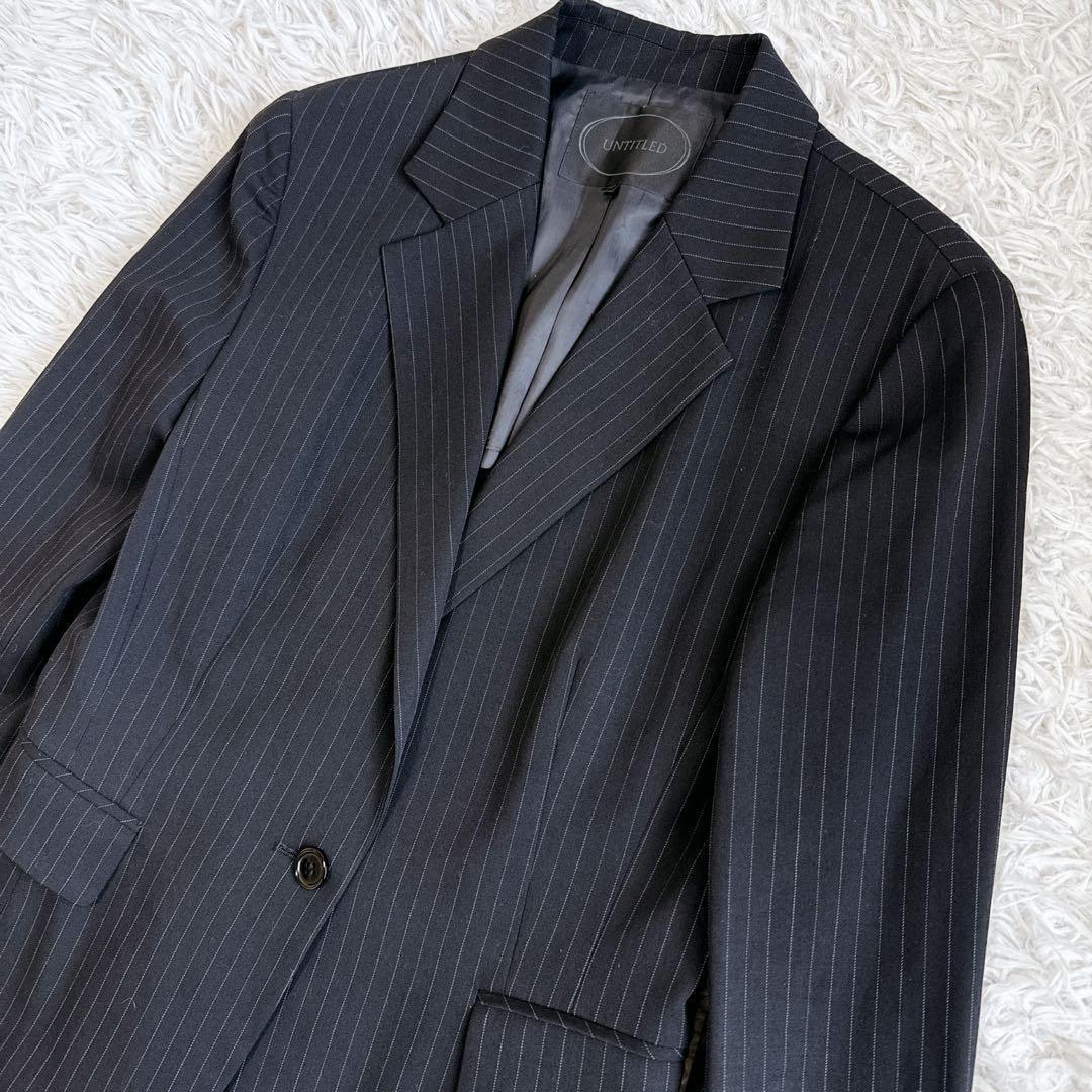 ✨美品✨UNTITLED アンタイトル パンツスーツ ストライプ 大きいサイズ
