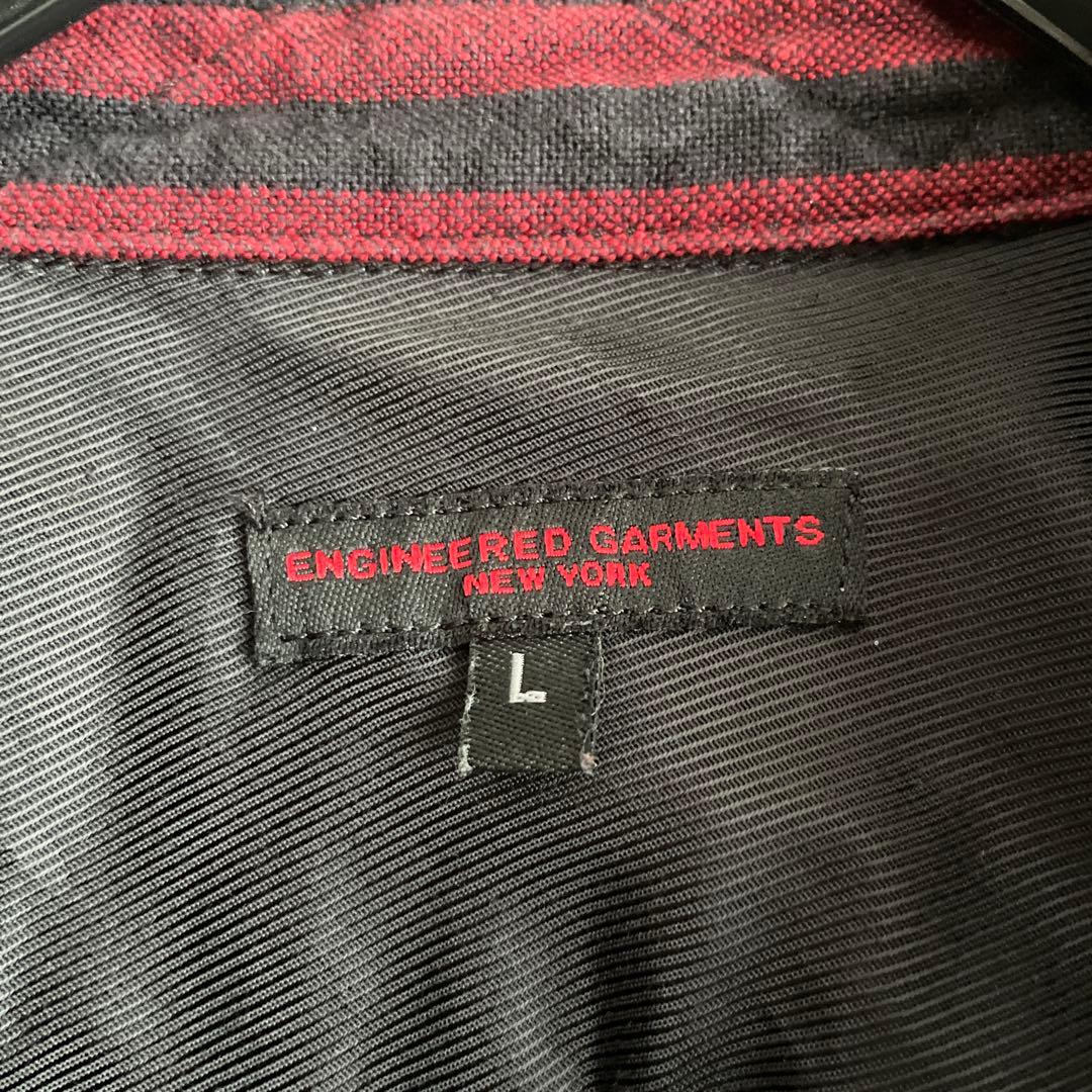 エンジニアードガーメンツ USA開襟チェック長袖シャツ