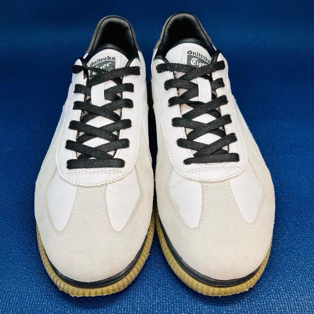 【Onitsuka Tiger 】28㌢デレシティ ホワイト×グレー　厚底レザー