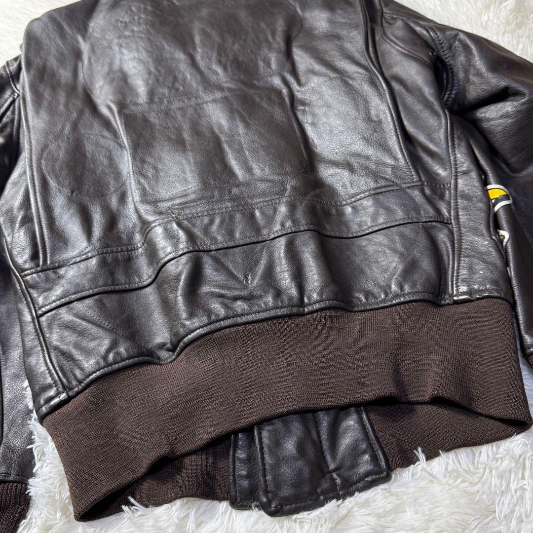 70s 米軍実物 G-1 USN BRILL BROS 黒タグ TOP GUN