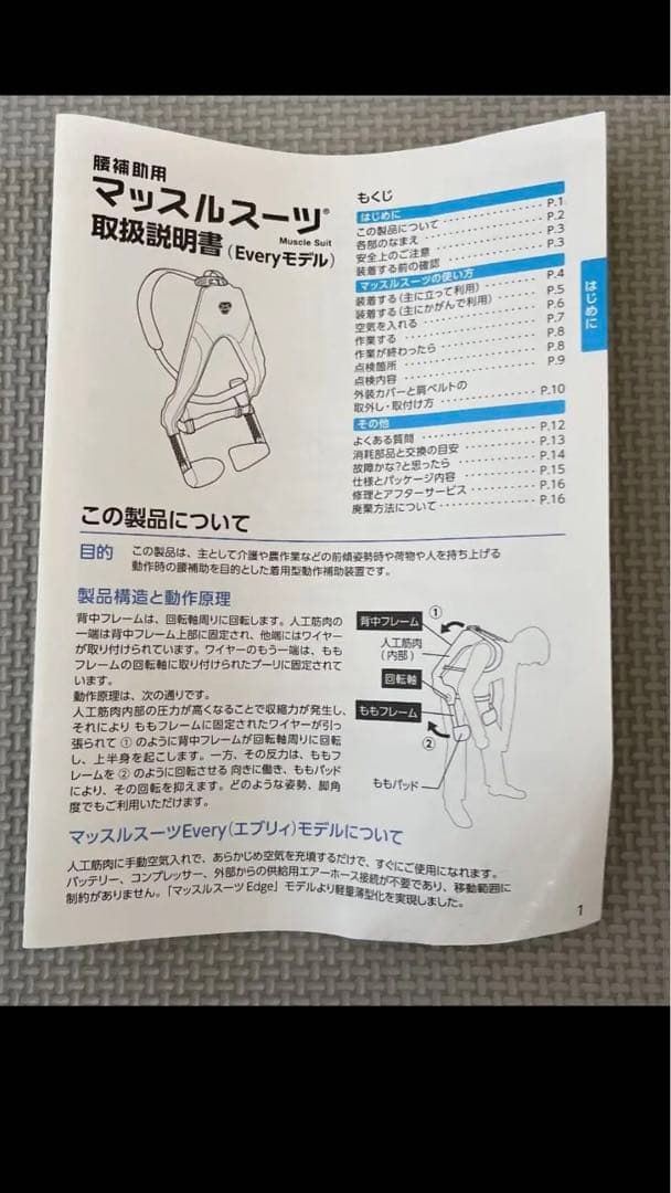 マッスルスーツ　エブリ　マッスルスーツEvery smサイズ