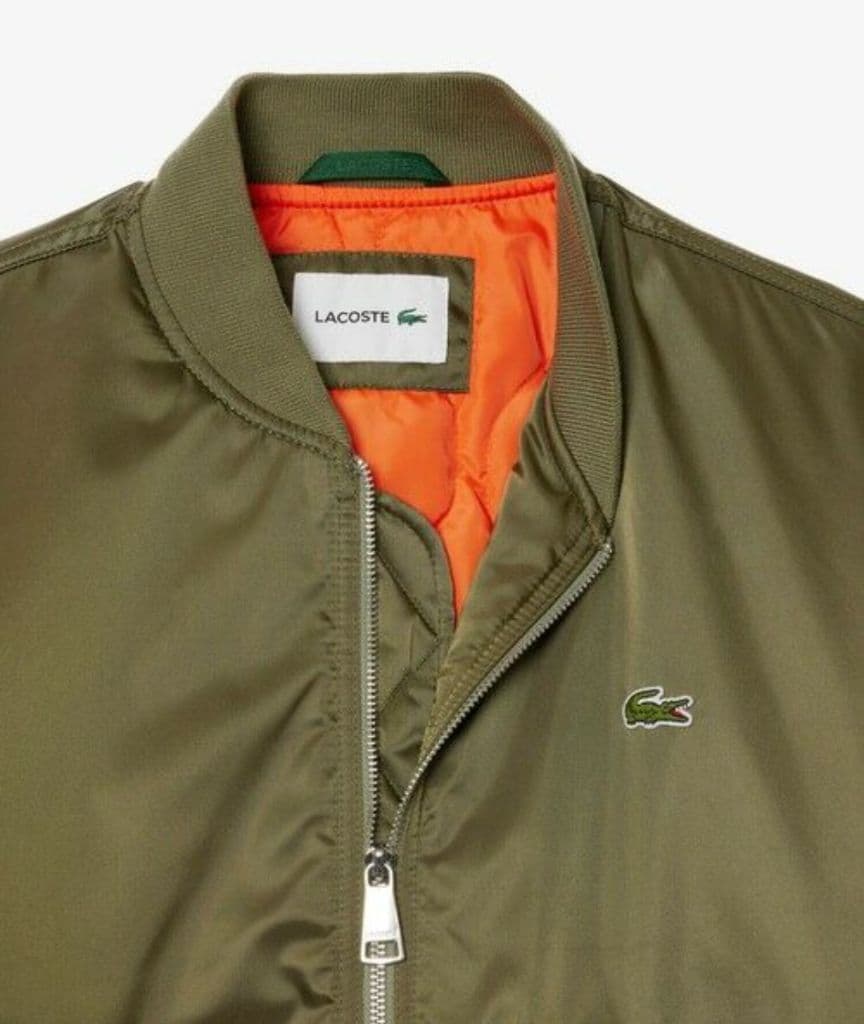 LACOSTE カーキ撥水ボンバージャケット