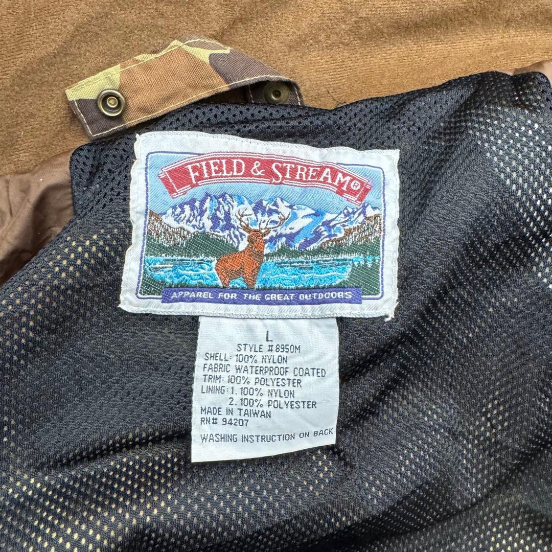 Field&stream ダックハンターカモ　マウンテンパーカー　L 後付フード