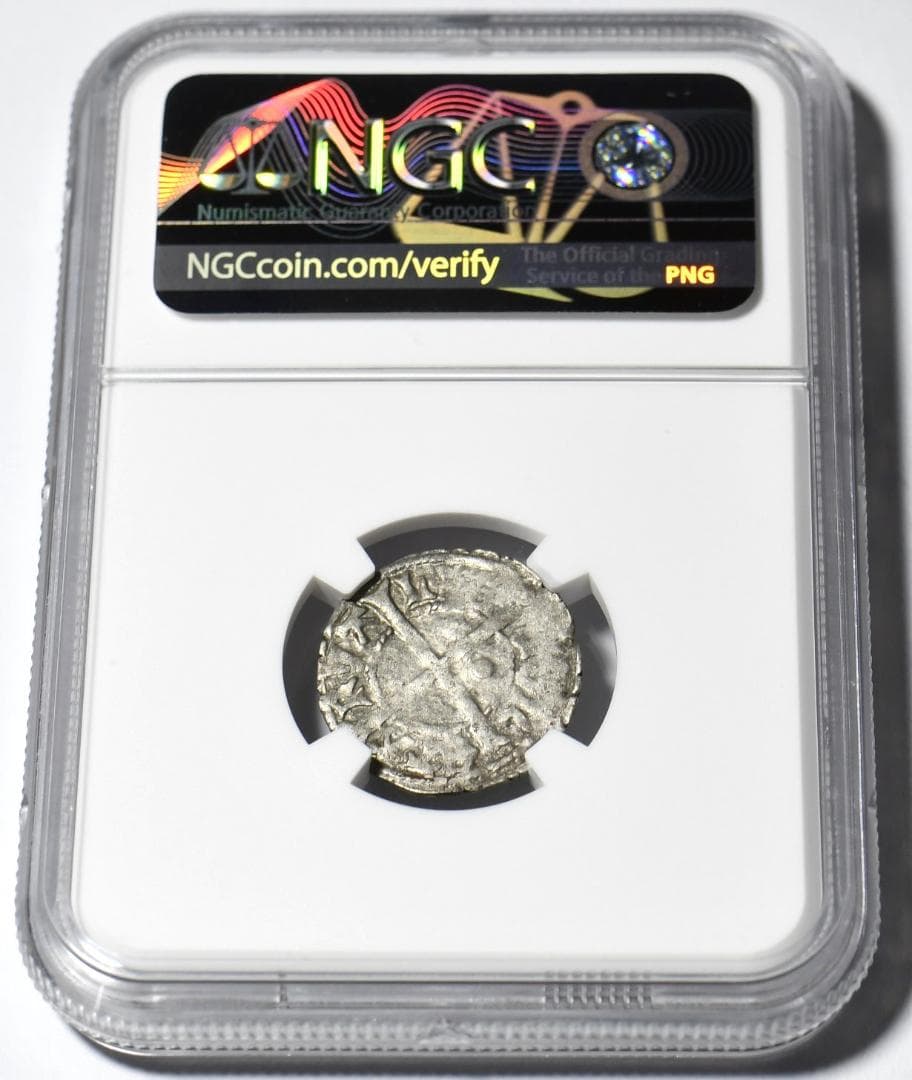 【古代銀貨】リボニア1471～1483年　1シリング銀貨　XF45