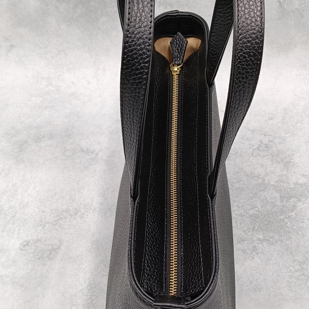 未使用✨️HushTug ミニ トートバッグ 本革 レザー 黒