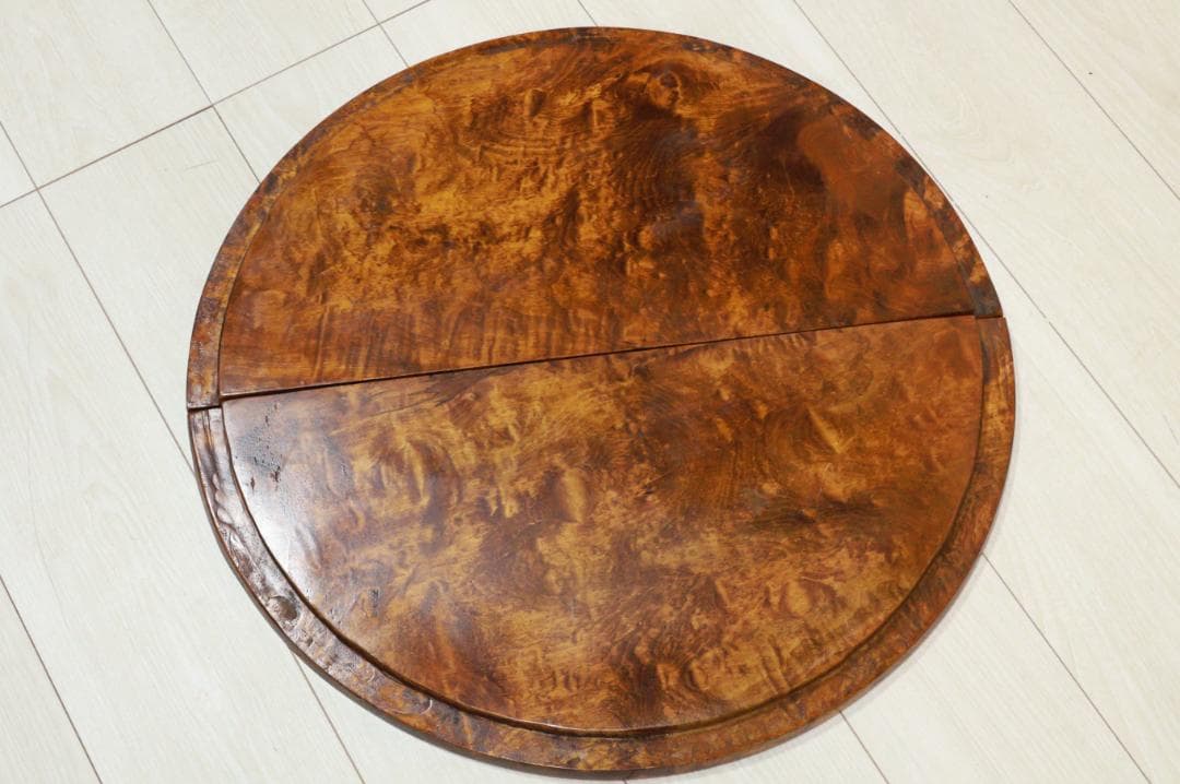 時代家具　木製　象嵌　刳り貫き　火鉢　大型　手炙り　蓋付　民芸品　BE951