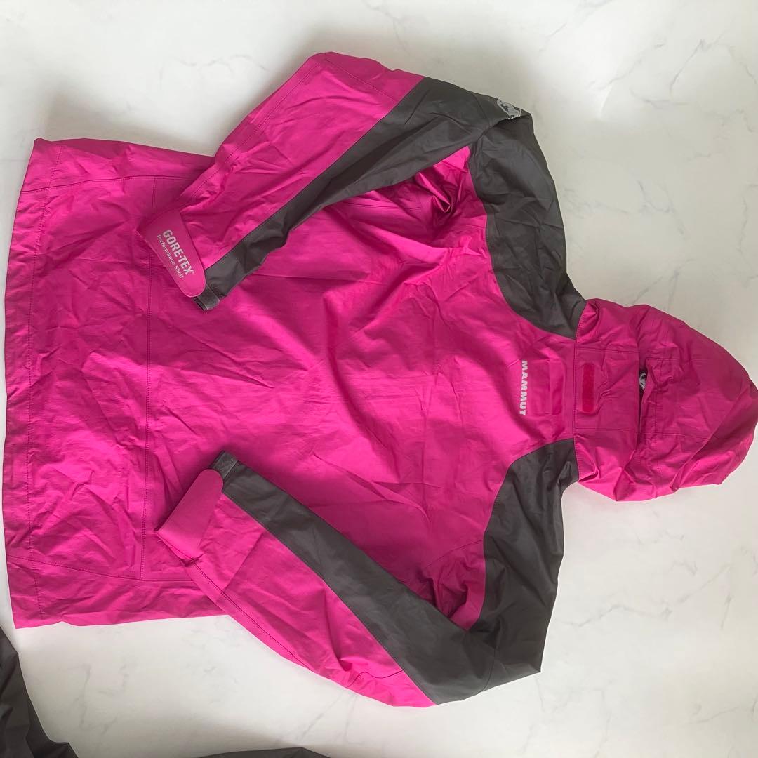 MAMMUT　マムート　レインウェア　ゴアテックス　ピンク×グレー　上下　M