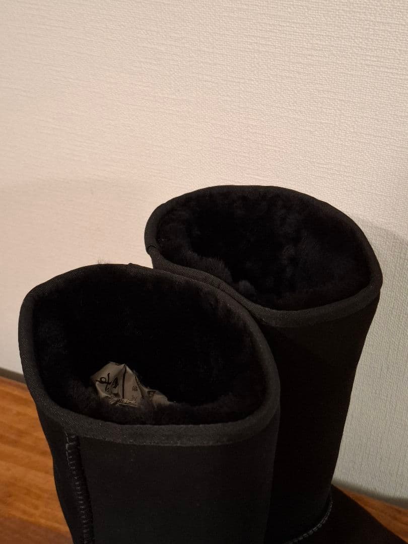 UGG ムートンブーツ 24cm 試着のみ 極美品 未使用級 箱なし ブラック