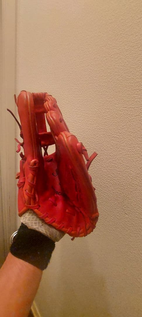 リーグスター内野用グローブ LGA-967 赤　軟式もしくは硬式　大人用