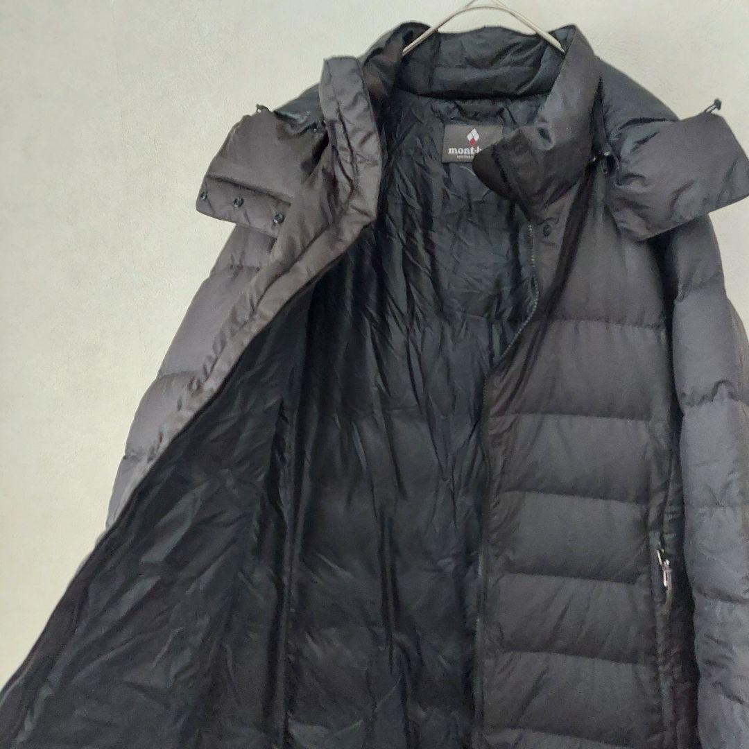 mont-bell トラベルダウンロングコート♪ブラックゆったりL-R