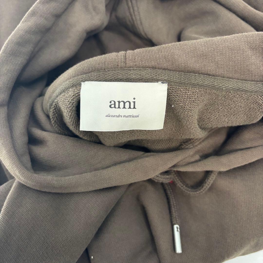 【希少カラー】Amiアミ 刺繍 ワンポイント ハートロゴ　パーカー XL