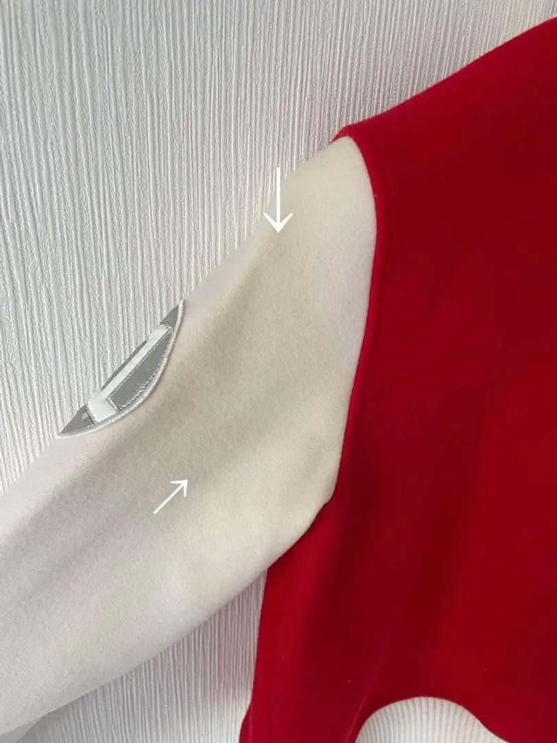 希少　クレージュ　courrèges スタジャン 38size 赤