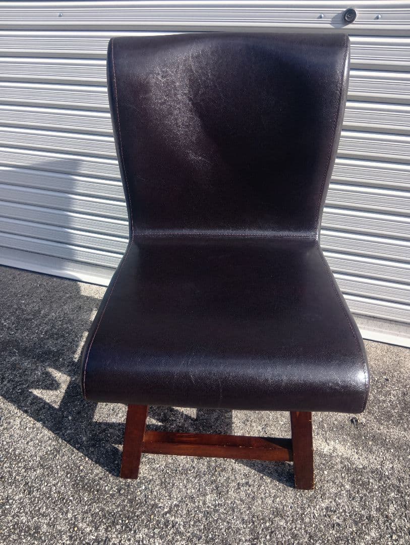 ヴィンテージ MORISHIGE PUレザー アンティーク回転チェア①