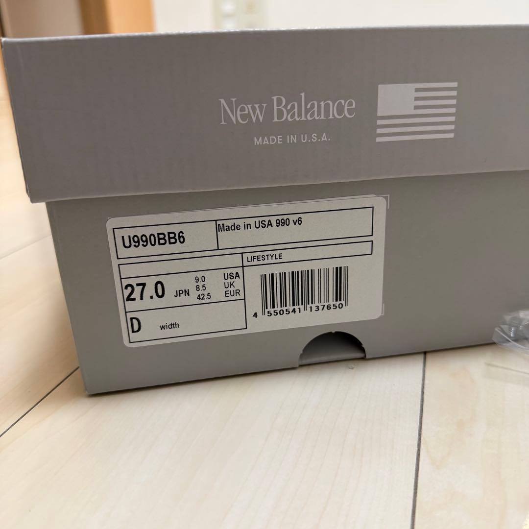 New Balance 990v6 USA製 ブラック 27cm ほぼ新品