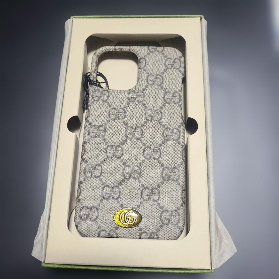 ⭐新品未使用　GUCCI iPhone13ProMAX ケース　ショッパー付⭐