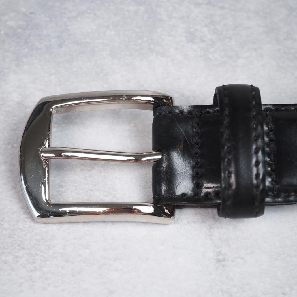 ALDEN ホーウィン社シェルコードバン レザーベルト 0915 黒 32/80