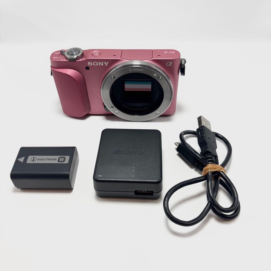 SONY α NEX-3N ピンク ボディ ミラーレス一眼 ジャンク品