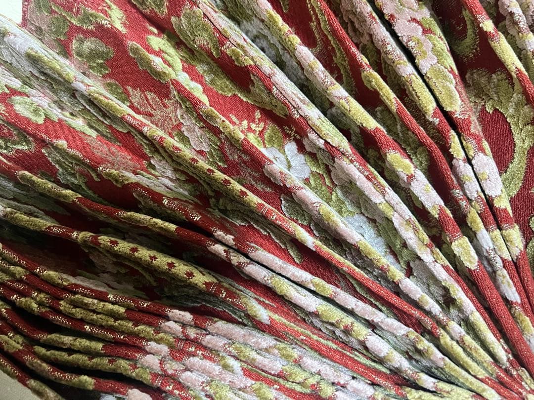 金華山 花籠 レッド 仮眠カーテン 裏生地無しタイプ