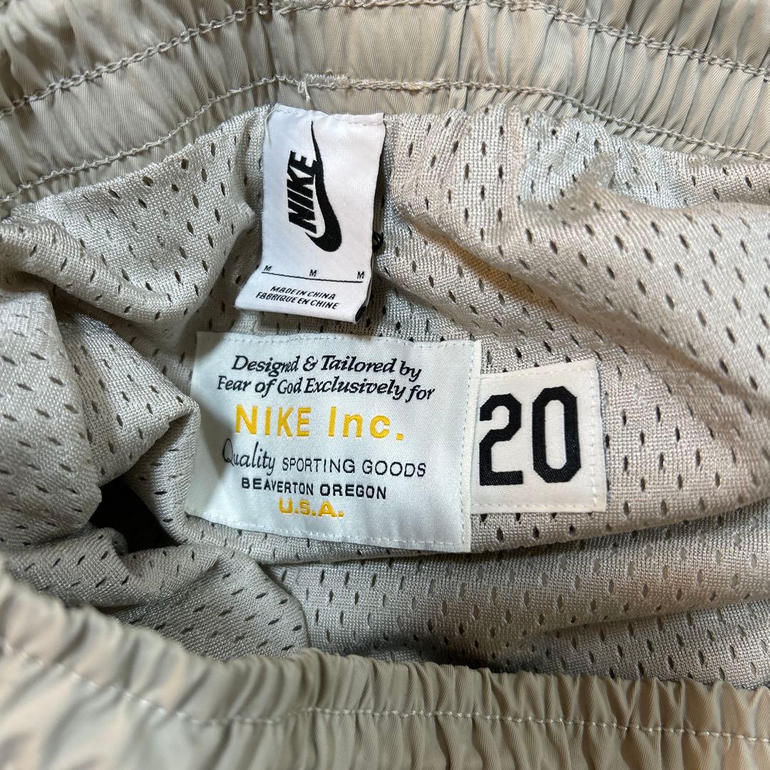 NIKE fear of god トラックパンツ　オフホワイト　ベージュ　M