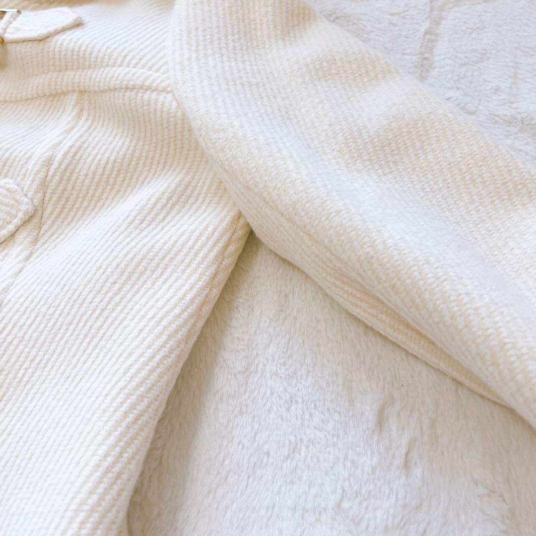 美品★バーバリーブルーレーベル アンゴラ　フーデットダッフルコート40 ファー