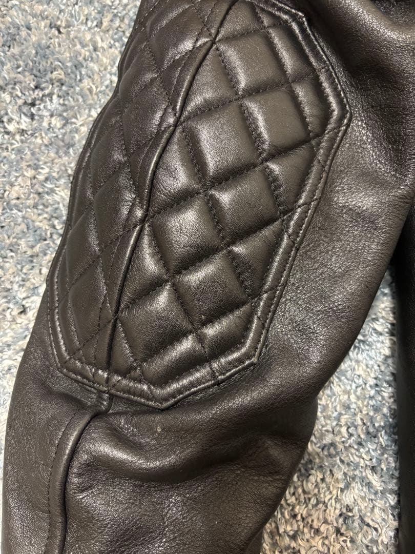 専用　　　KADOYA ブラックレザー シングルライダースジャケット LL