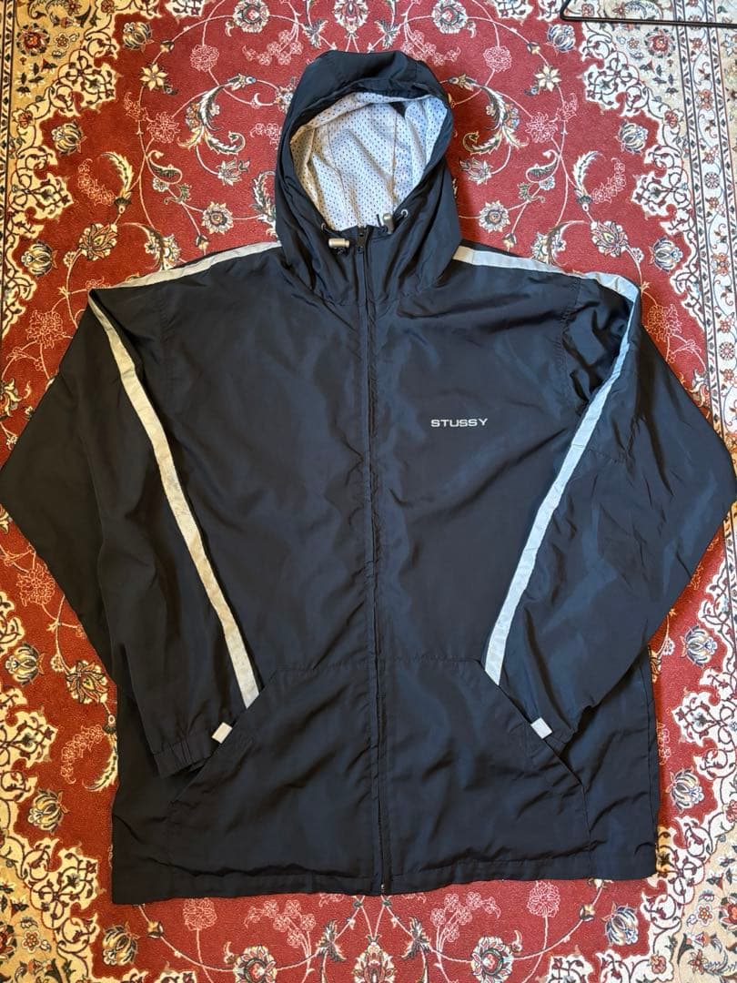 90s old stussy ナイロンフルジップパーカー　ブルゾン