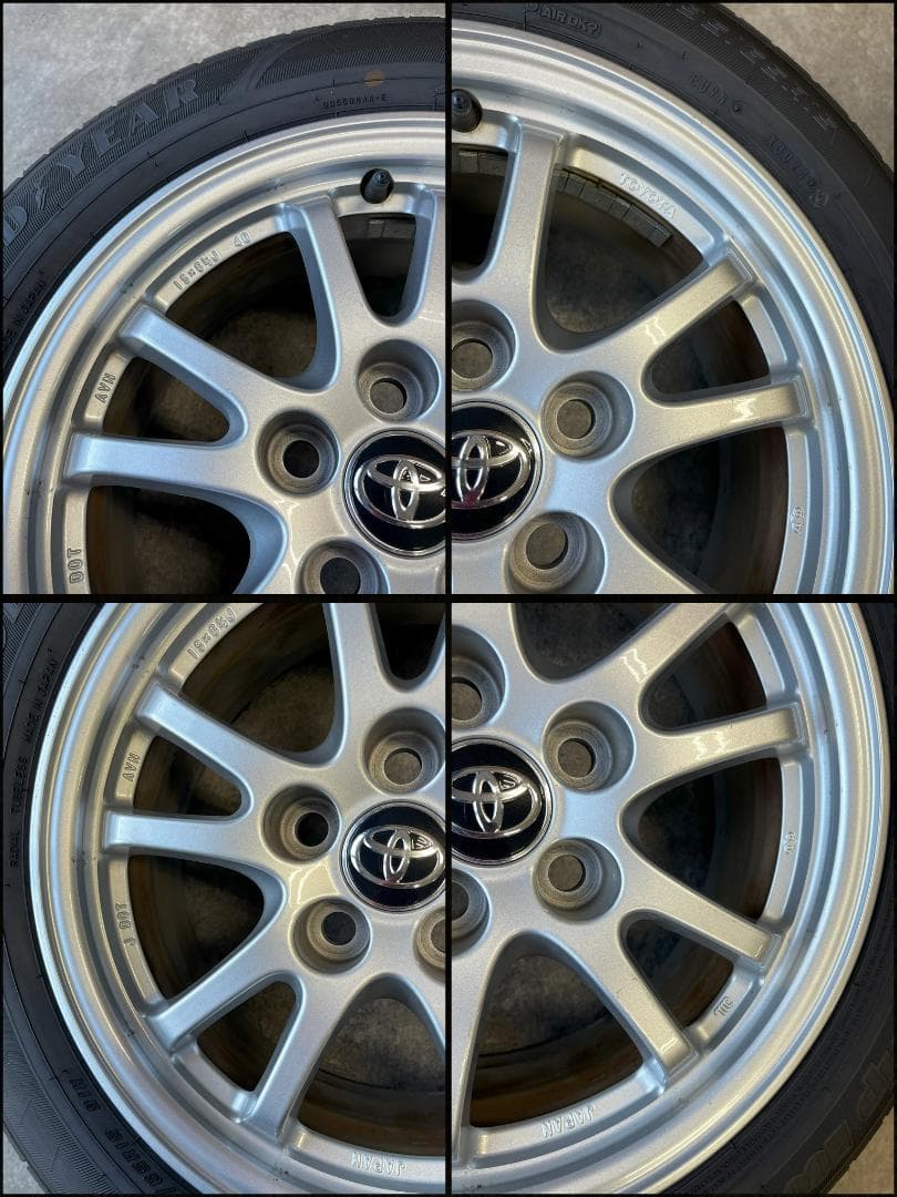 【ヒロ】GOOD YEAR 15インチタイヤ プリウス 純正ホイール4本