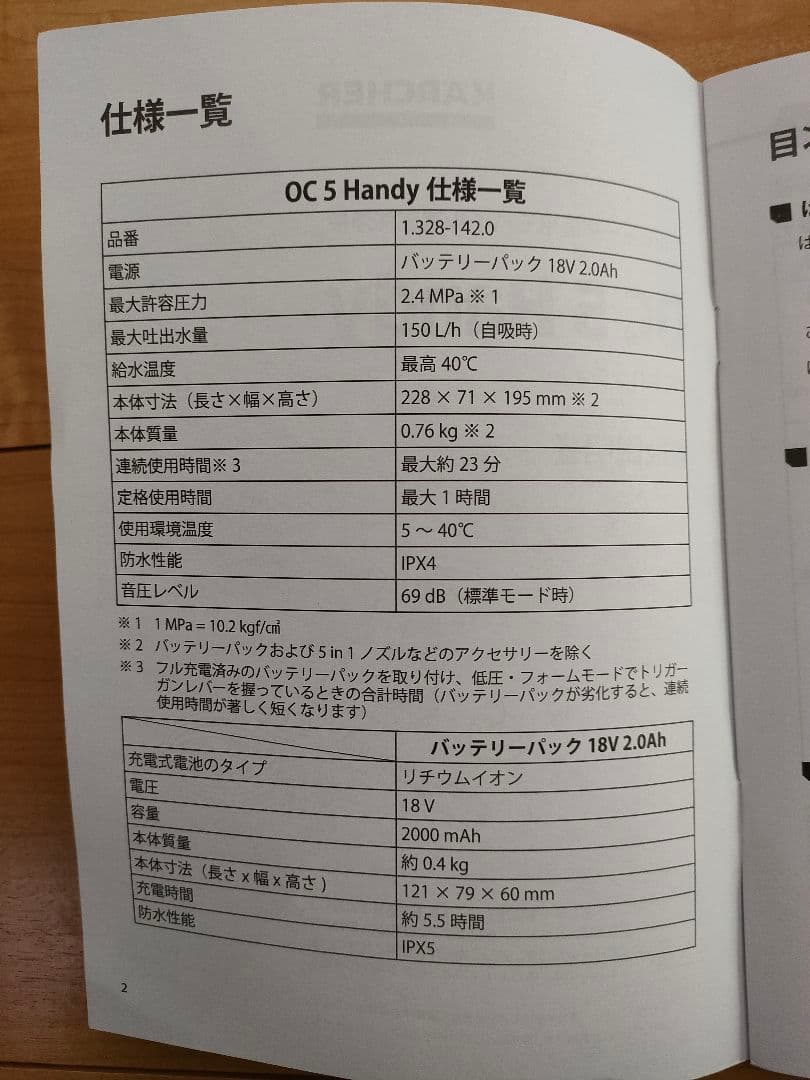 ケルヒャー(Karcher) OC 5 Handy CB　コードレス高圧洗浄機