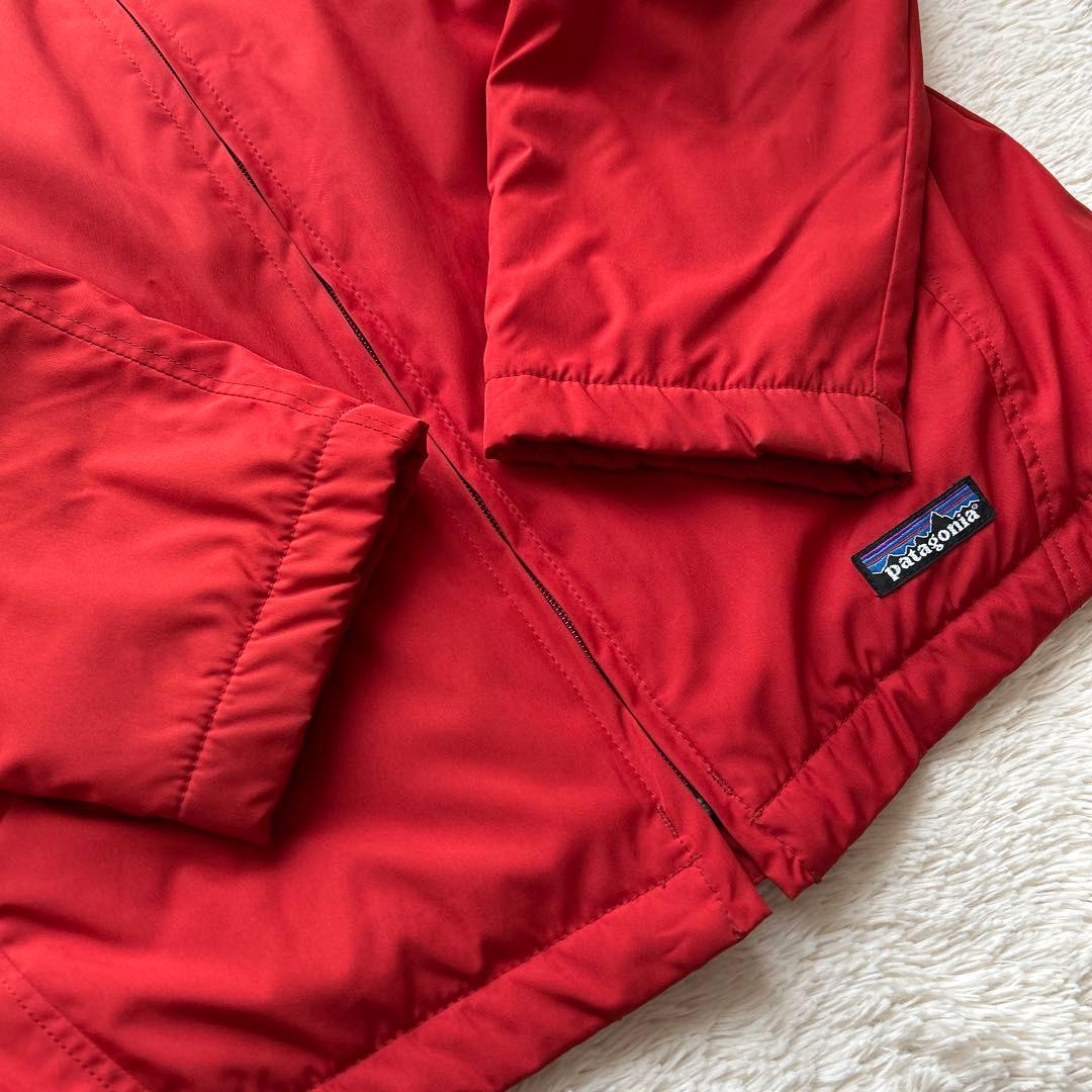 希少 Patagoniaパタゴニア 赤ナイロンジャケット　裏フリース y2k古着