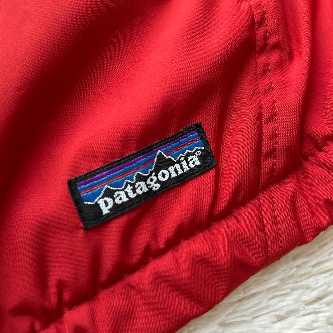 希少 Patagoniaパタゴニア 赤ナイロンジャケット　裏フリース y2k古着