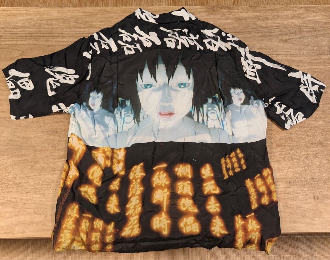 美品 24ss WACKOMARIA ×攻殻機動隊 HAWAIIAN 黒 S