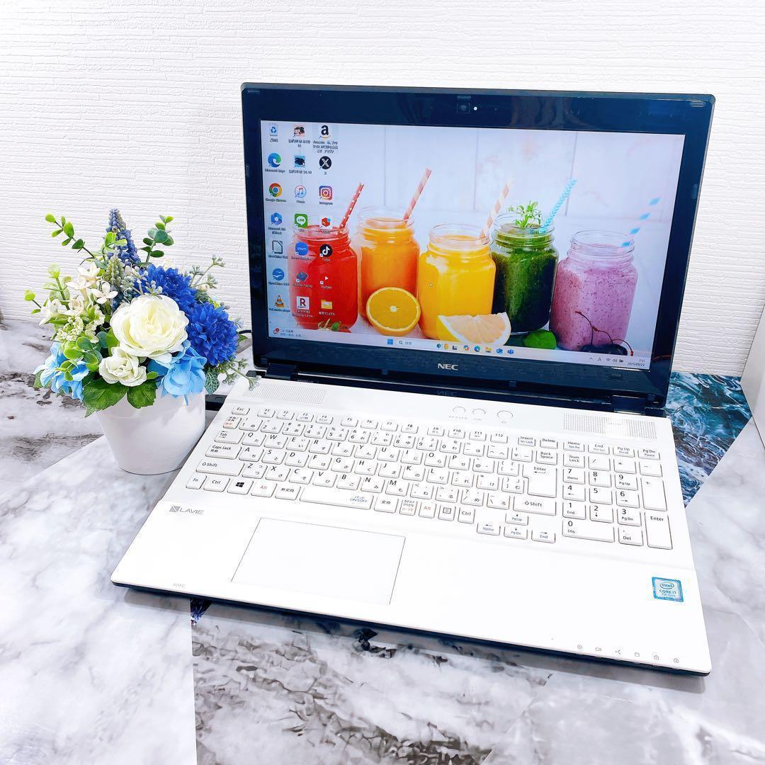 初心者にもおすすめ♪NEC✨i7✨新品SSD搭載✨オフィス付き✨ノートパソコン