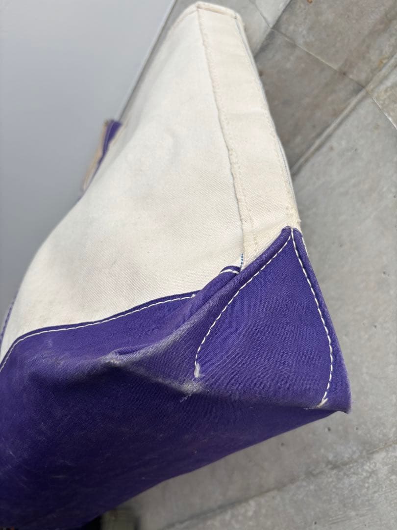 ll bean トートバッグ パープル 筆記体タグ