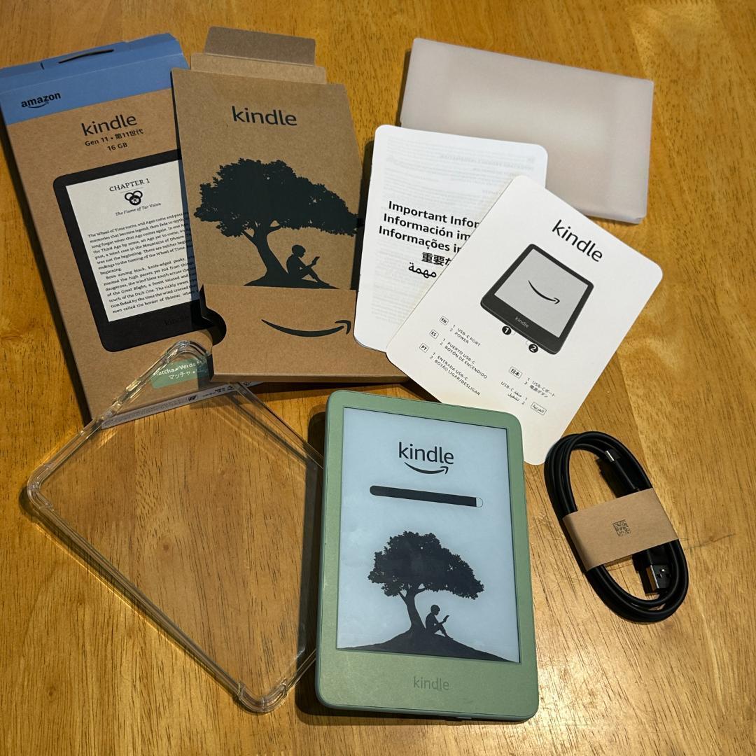 匿配 ケース付 USED美品 Kindle 11 16GB マッチャ 本体 一式