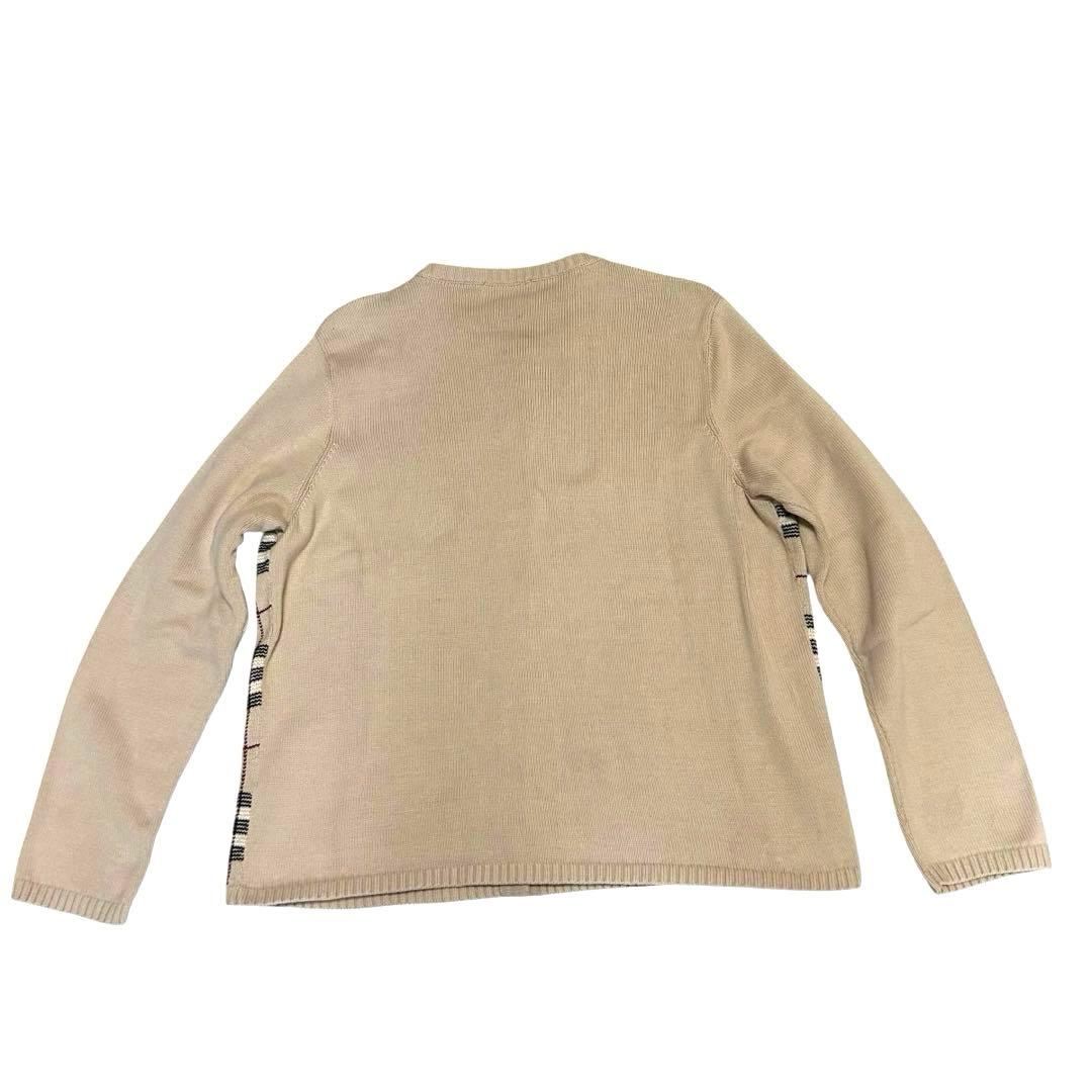 【美品】バーバリーロンドン ノバチェック コットン　カーディガン シェルボタン