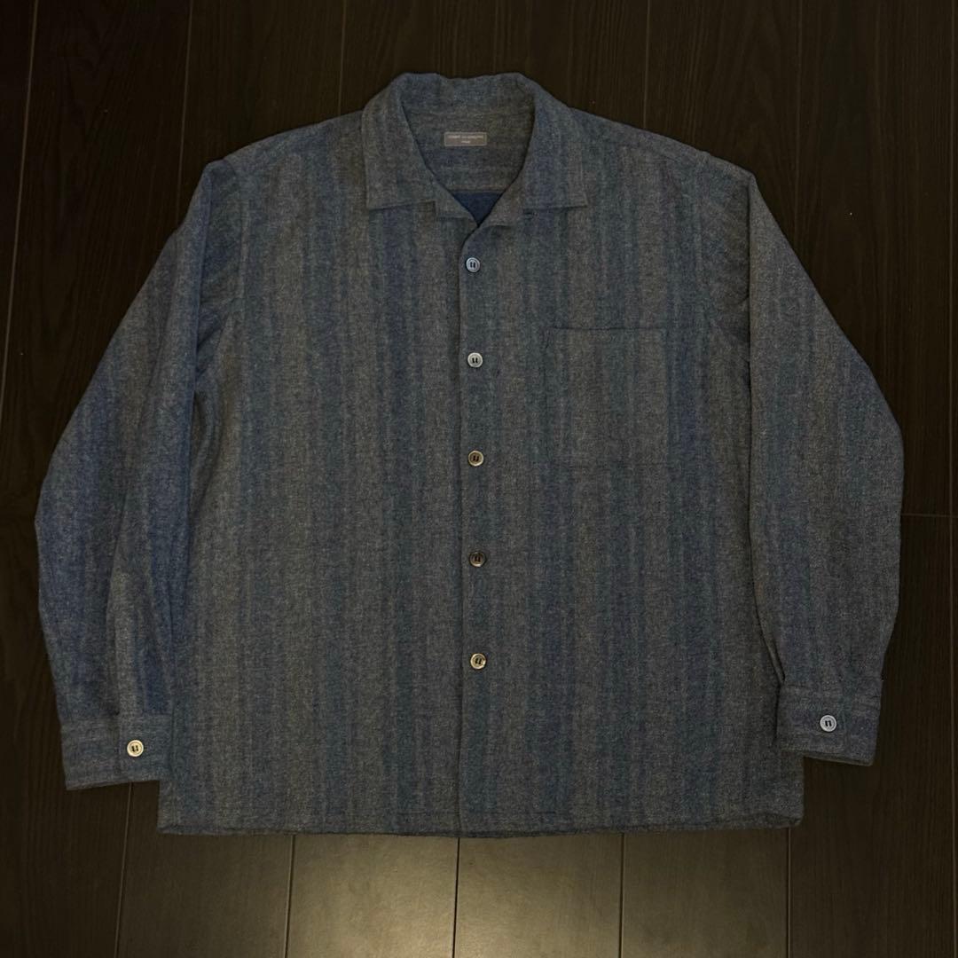 嬉*檎様 COMME des GARÇONS HOMME 開襟 ストライプシャツ