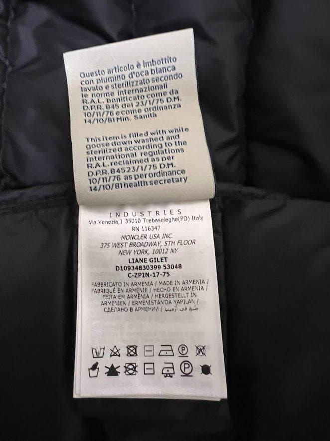 MONCLER モンクレール レディース ライトダウンベスト ジレ LIANE