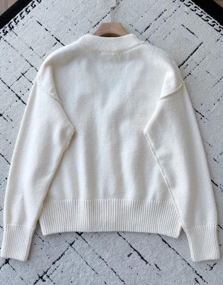 ✨Amiparis ニットセーターホワイト ポロニット M