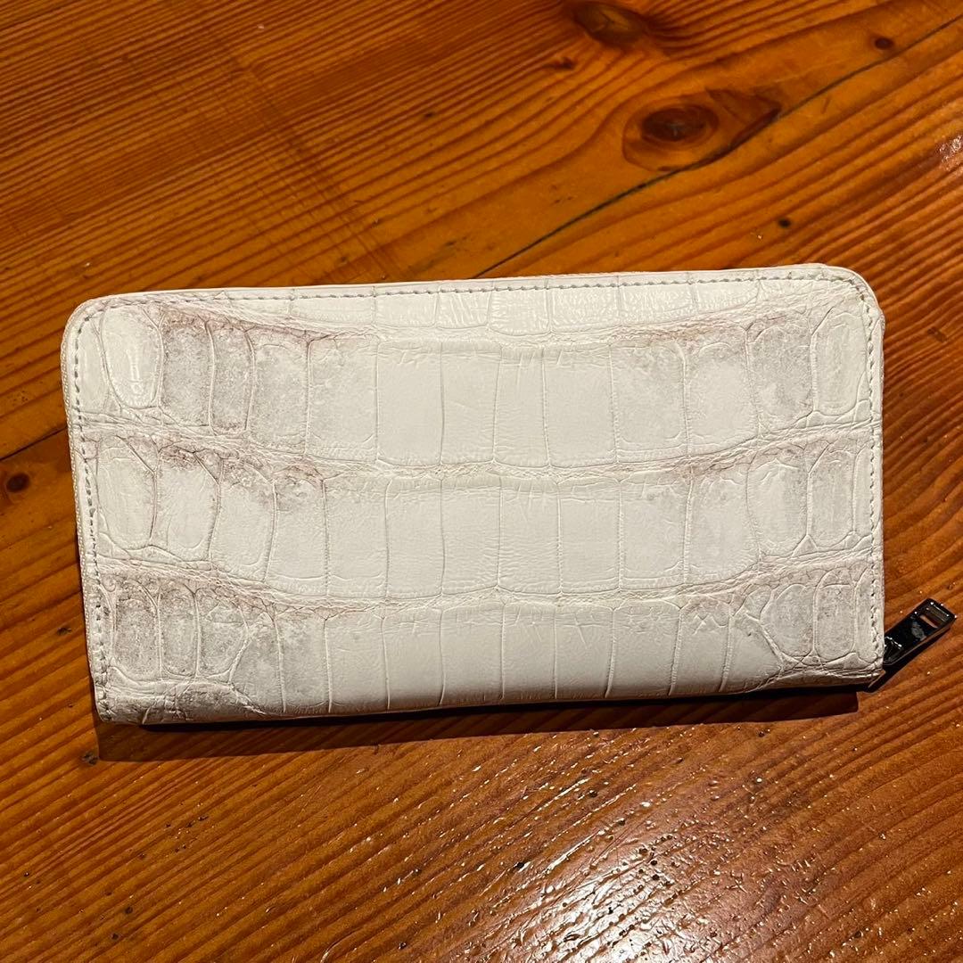 【新品・未使用】ヒマラヤクロコダイル　長財布　ラウンドファスナー　シャムワニ