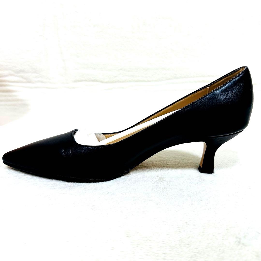 ★新品★ FABIO RUSCONI ポインテッドトゥパンプス　37 黒 レザー