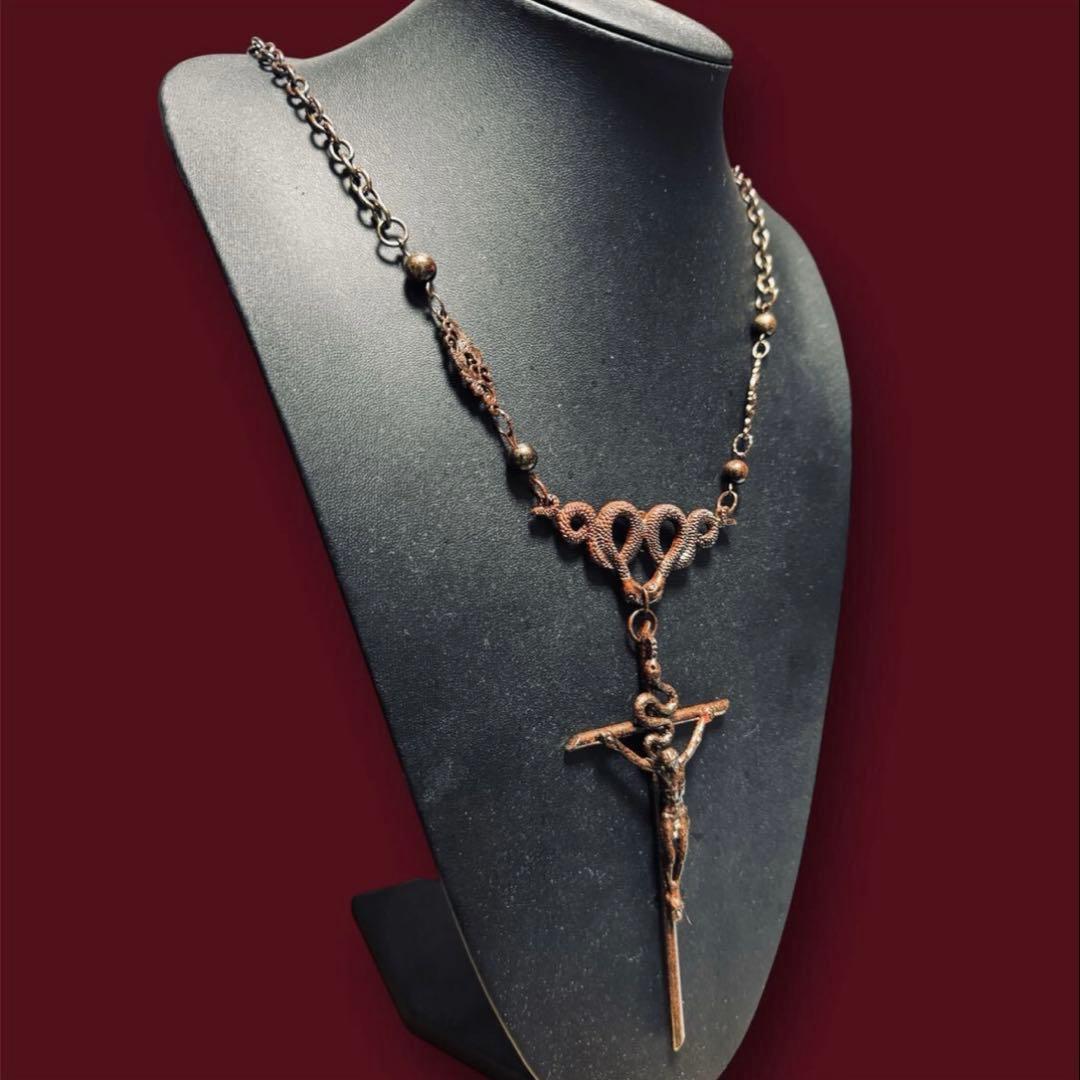 d*7様 1点物★ジャンポールゴルチエ★スネーククロスアンティークブロンズネック