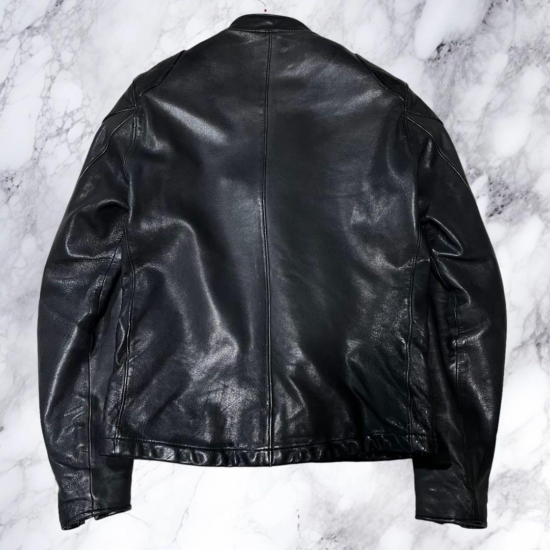 ヒステリックグラマー シングルライダースジャケット レザー 本革 山羊革 黒 S