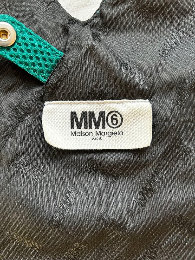 MM6 Maison Margielaメッシュジャパニーズトートバッグ グリーン