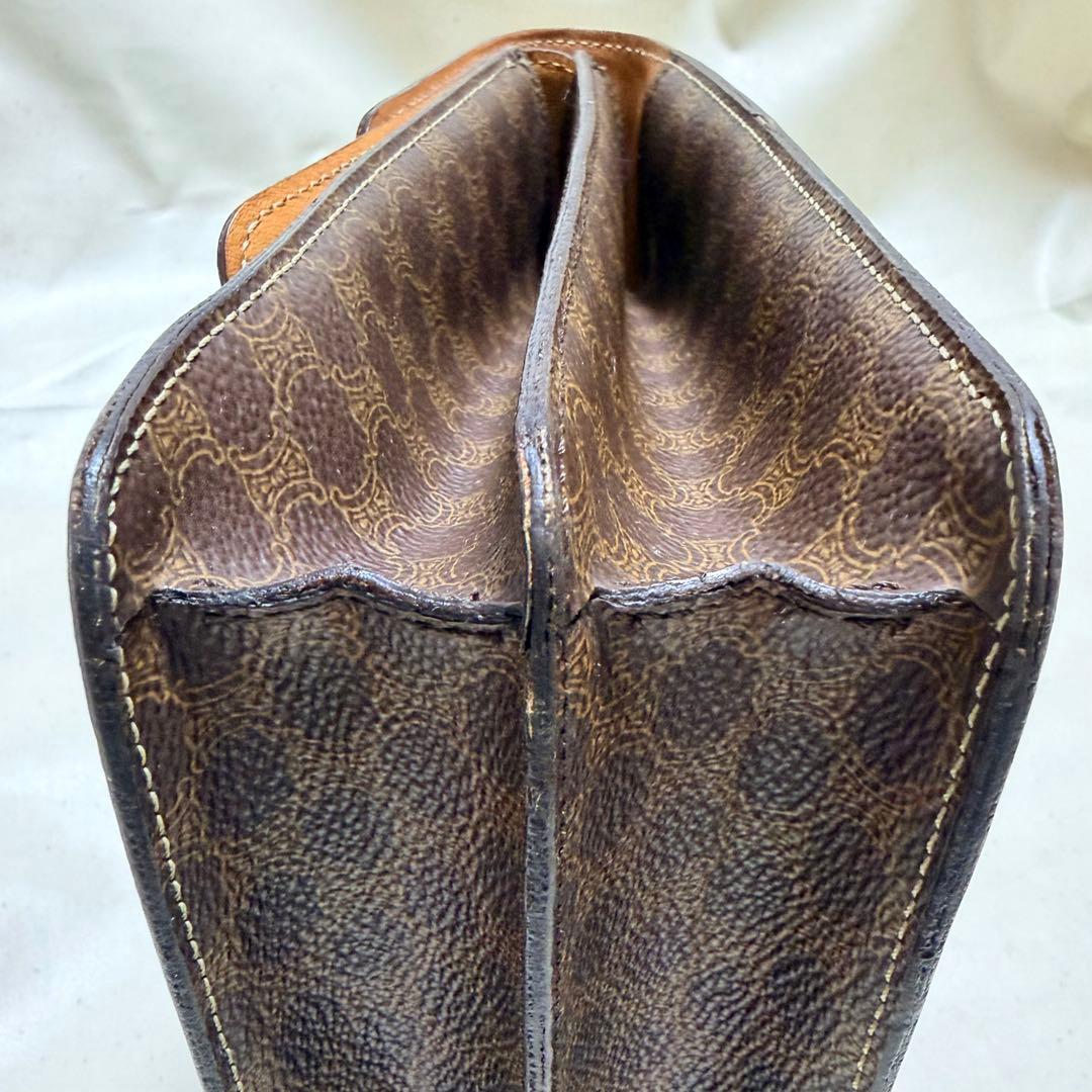 CELINE オールドセリーヌ ダブルフラップ マカダム柄 ヴィンテージF/10