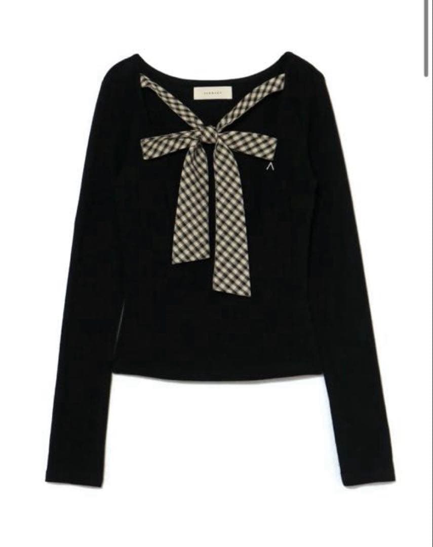 即日発送Ami ribbon check tops