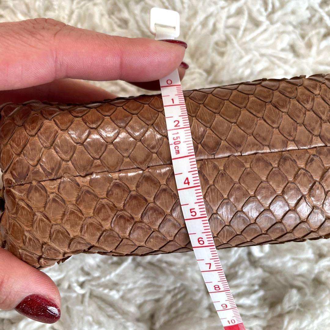 ボッテガ ポーチ パイソン ベージュ