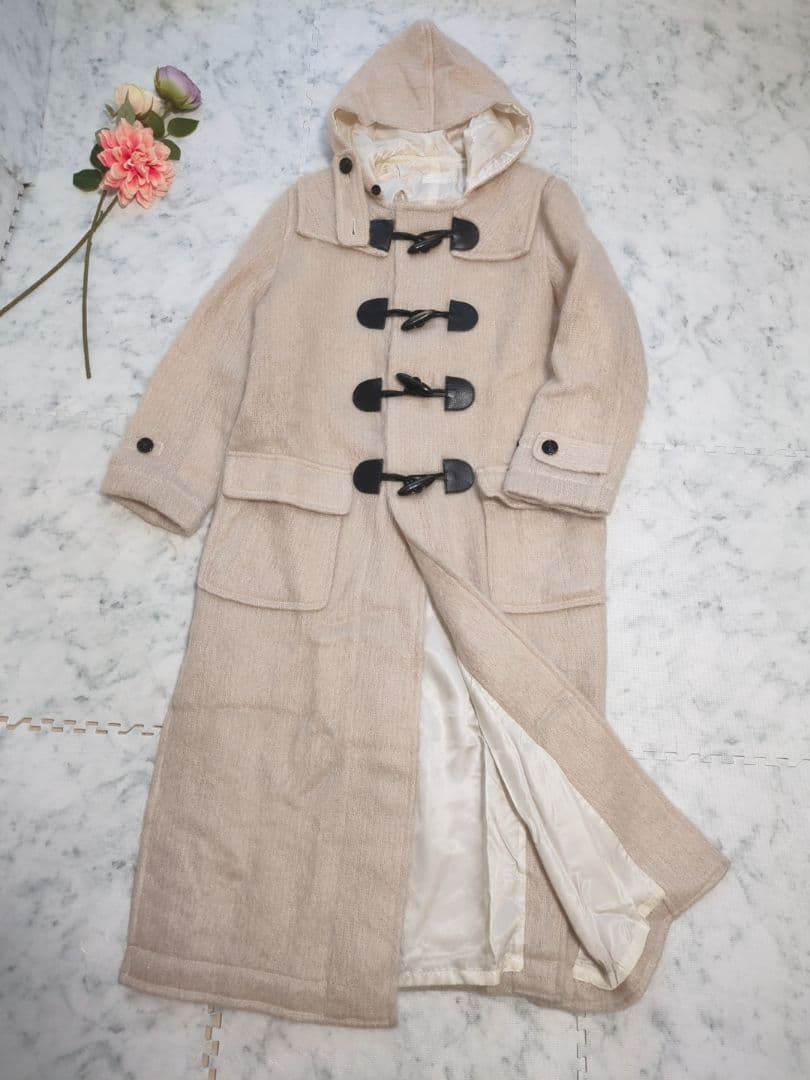 PINK HOUSE　ピンクハウス　モヘヤ混　ロングダッフルコート